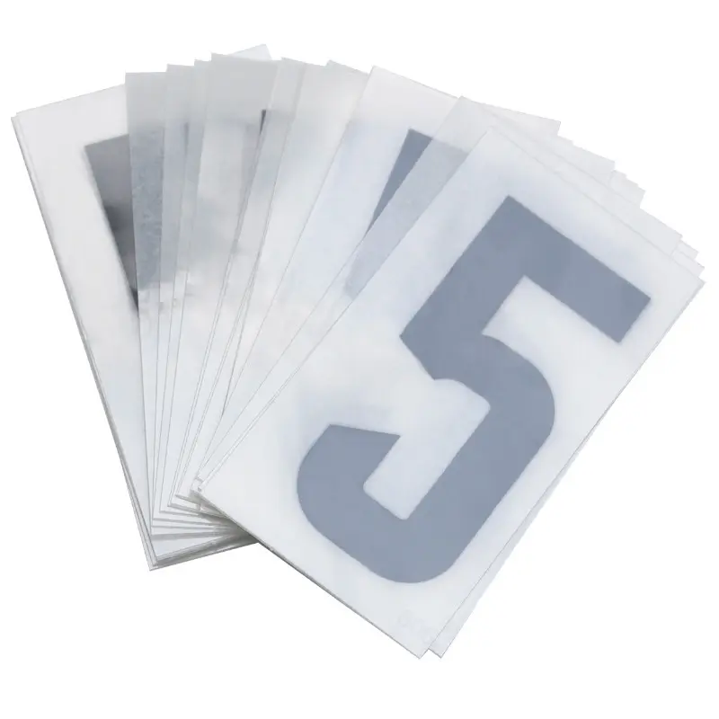 Chiffre plaque PVC moto-scooter 45 mm 5 (vendu par 10)