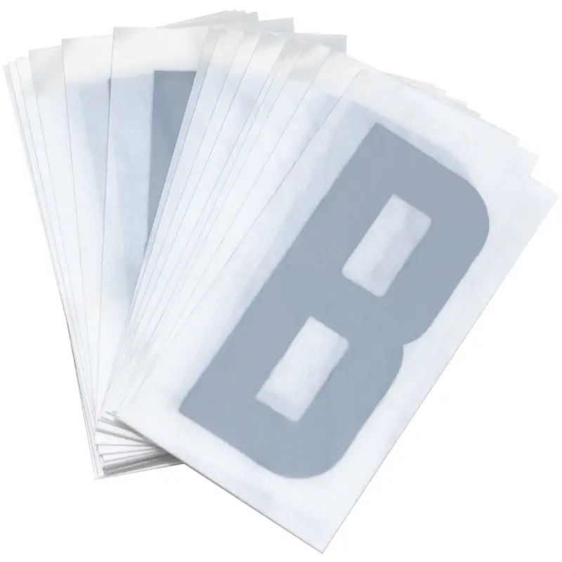 Lettre plaque PVC moto-scooter 45 mm B TOP PLAQ (lot de 10)
