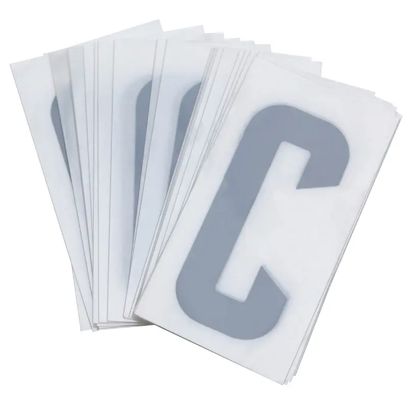 Lettres plaque PVC moto-scooter 45 mm TOP PLAQ (lot de 10)