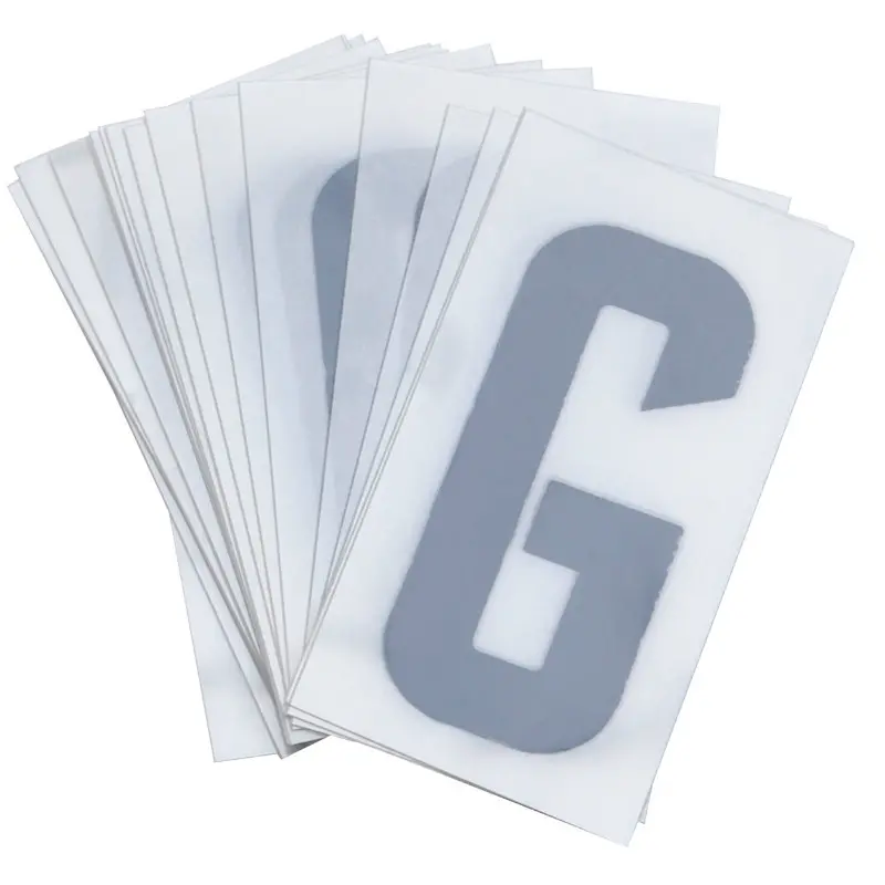 Lettres plaque PVC moto-scooter 45 mm G TOP PLAQ (lot de 10)