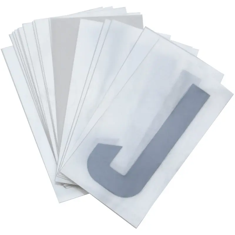 Lettres plaque PVC moto-scooter 45 mm j TOP PLAQ (vendu par 10)