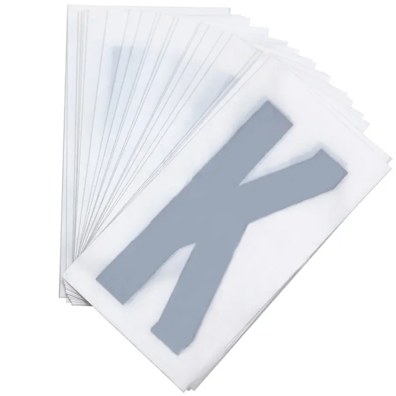 Lettre plaque PVC moto-scooter 45 mm K TOP PLAQ (vendu par 10)