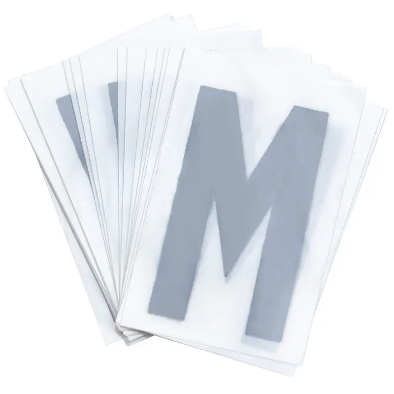 Lettre plaque PVC moto-scooter 45 mm M TOP PLAQ (vendu par 10)