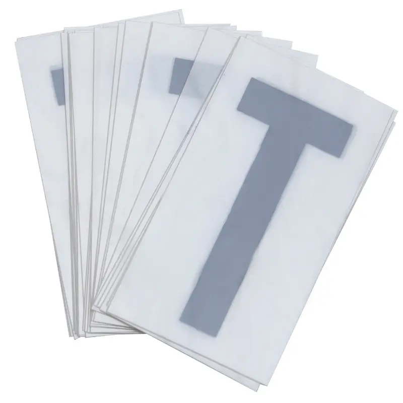Lettre plaque PVC moto-scooter 45 mm T TOP PLAQ (vendu par 10)