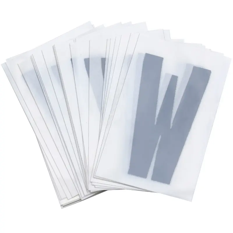 Lettre plaque PVC moto-scooter 45 mm W TOP PLAQ (vendu par 10)