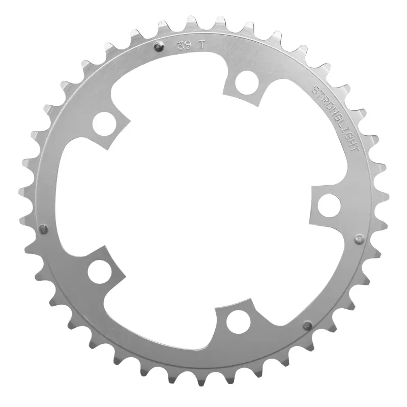 Straßen-Kettenblatt Stronglight 5BRA Durchmesser 110 Dural 39 DTS Innen silber Shimano 10-9V