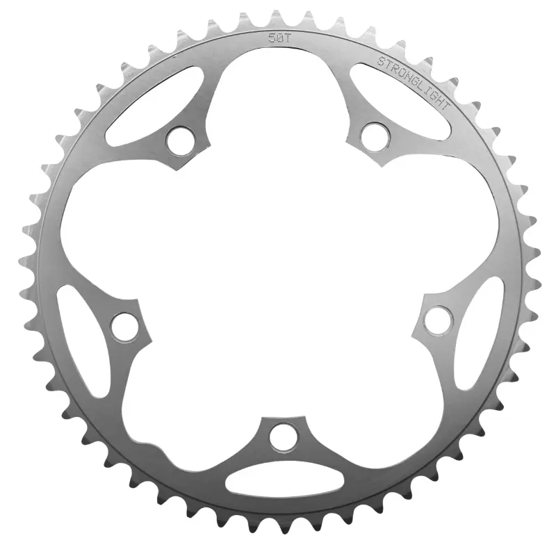 Kelio krumpliaratis 5BRA d.130 Stronglight dural sidabrinis tipas shimano 8-9V.