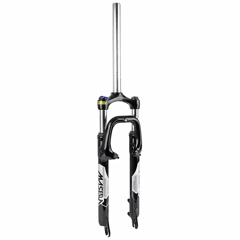 Fourche VTT 27,5" Zoom 386MLO à ressort noir réglable-blocable débattement 60 mm pivot lisse 296 mm 1"1/8-28,6 extérieur compatible V-brake-disque