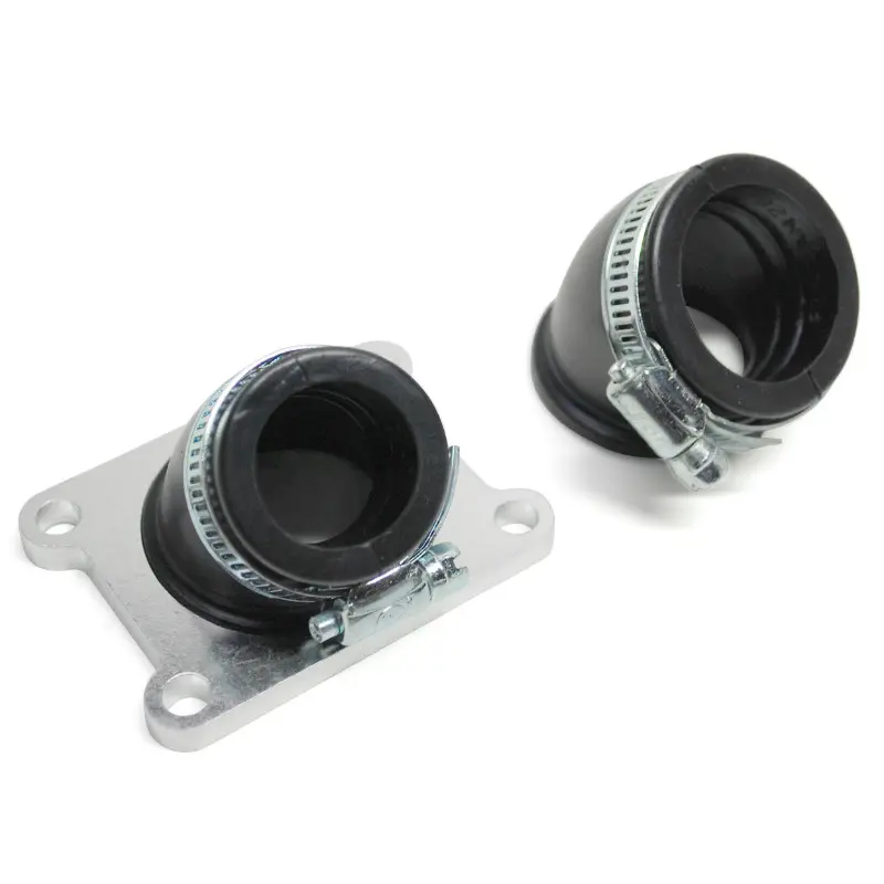 Ansaugstutzen 50 Replay flexibel für Derbi 50 Senda, GPR-Gilera 50 SMT, RCR (PWK und Dellorto, Innendurchmesser 24 mm + 32 mm, mit 2 45° Bogenstücken)