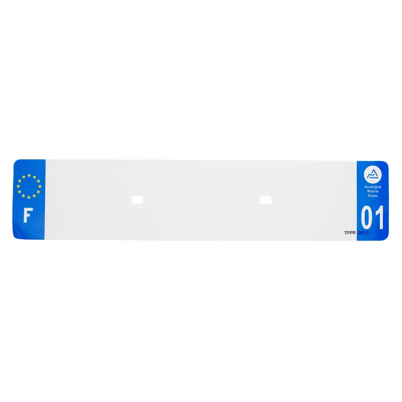 Bande plaque auto 520X110 pour PVC vierge dep. 01-EURO (vendu a l'unite)