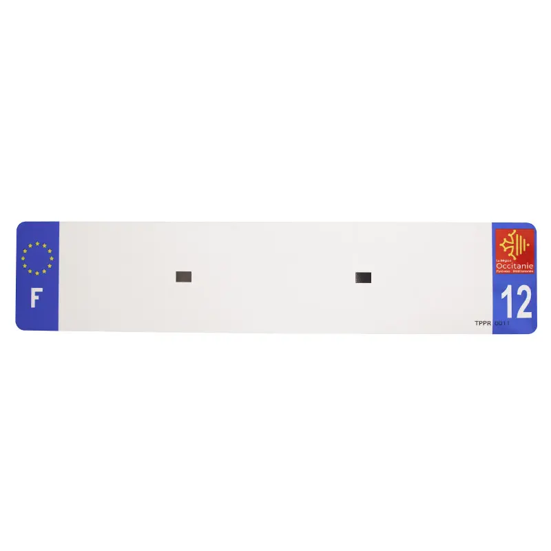 Bande plaque auto 520X110 pour PVC vierge dep. 12-EURO (vendu a l'unite)