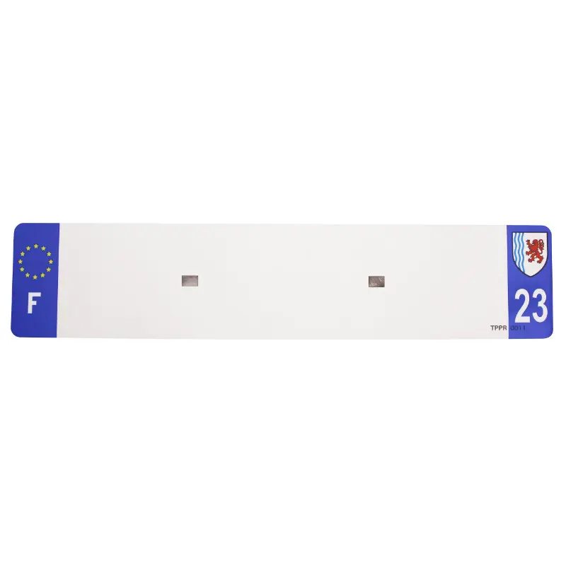 Bande plaque auto 520X110 pour PVC vierge dep. 23-EURO (vendu a l'unite)