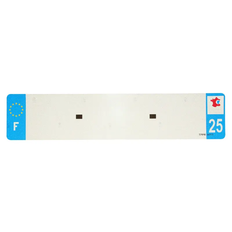 Bande plaque auto 520X110 pour PVC vierge dep. 25-EURO (vendu a l'unite)