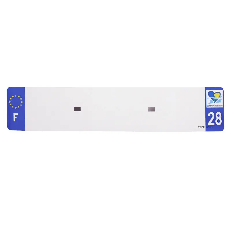 Bande plaque auto 520X110 pour PVC vierge dep. 28-EURO (vendu a l'unite)