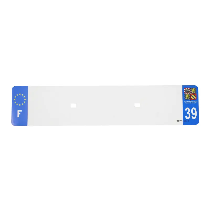 Bande plaque auto 520X110 pour PVC vierge dep. 39-EURO (vendu a l'unite)