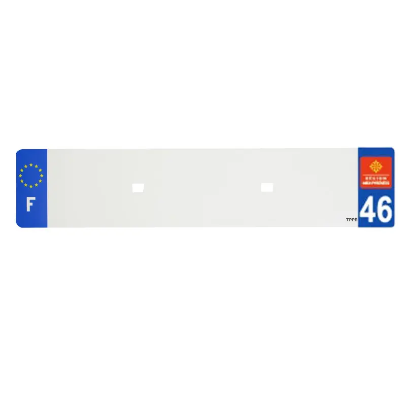Bande plaque auto 520X110 pour PVC vierge dep. 46-EURO (vendu a l'unite)