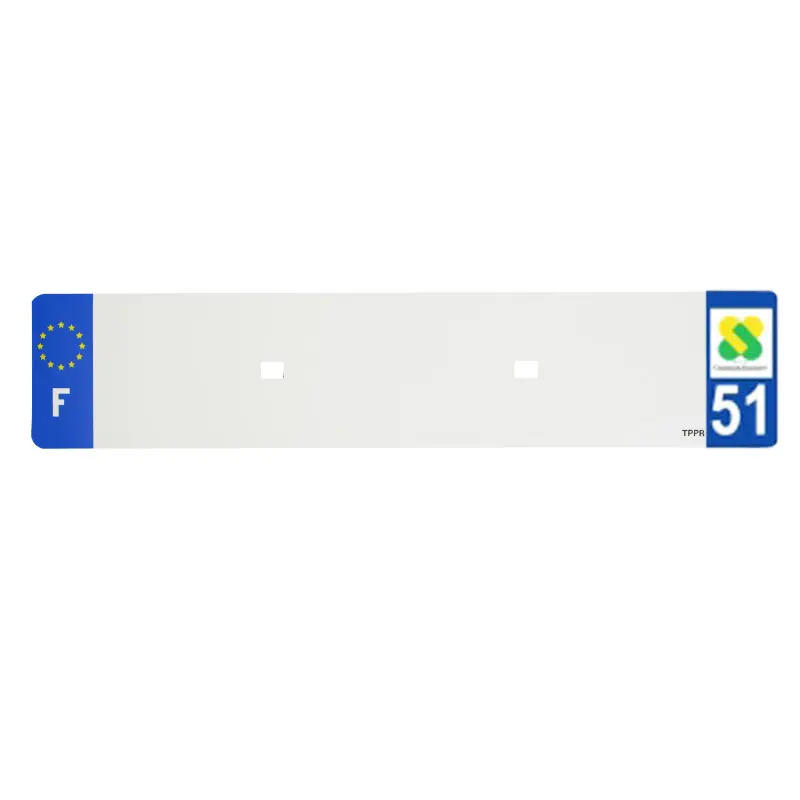 Bande plaque auto 520X110 pour PVC vierge dep. 51-EURO (vendu a l'unite)