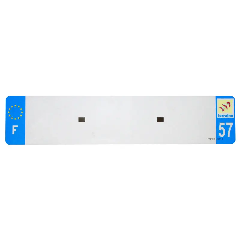 Bande plaque auto 520x110 pour PVC vierge département 57-EURO TOP PLAQ
