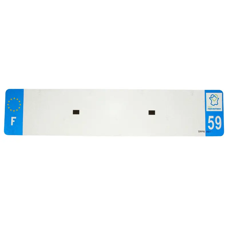 Bande plaque auto 520X110 pour PVC vierge dep. 59-EURO (vendu a l'unite)