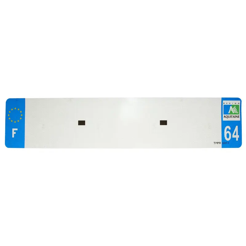 Bande plaque auto 520X110 pour PVC vierge dep. 64-EURO (vendu a l'unite)