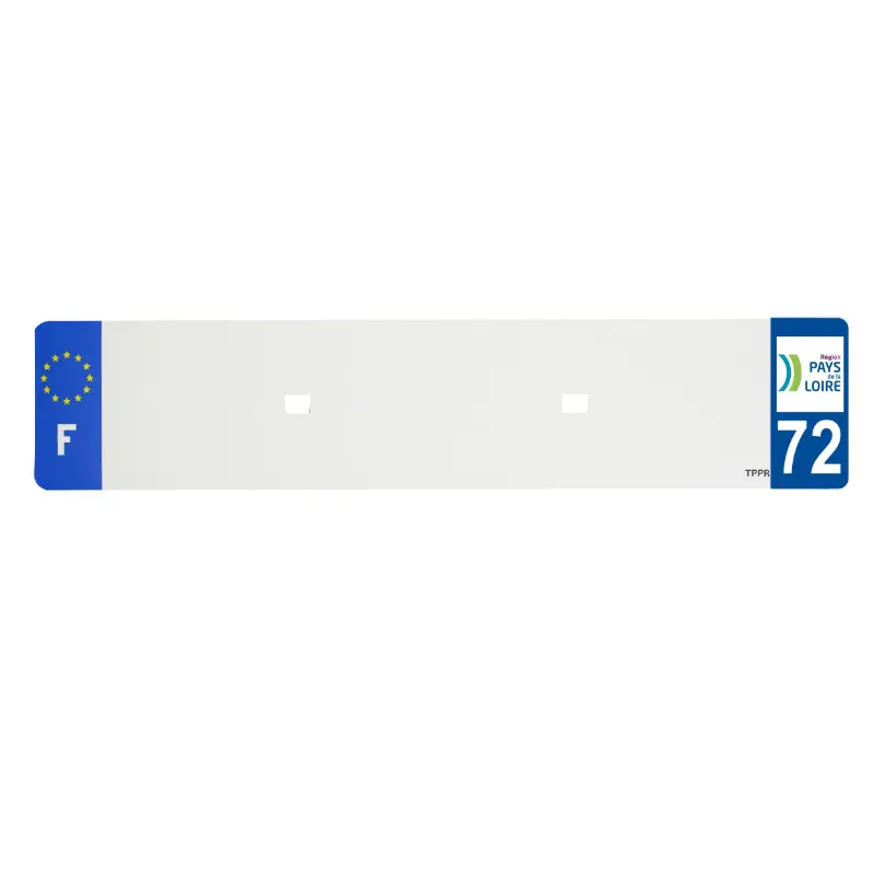 Bande plaque auto 520X110 pour PVC vierge dep. 72-EURO (vendu a l'unite)