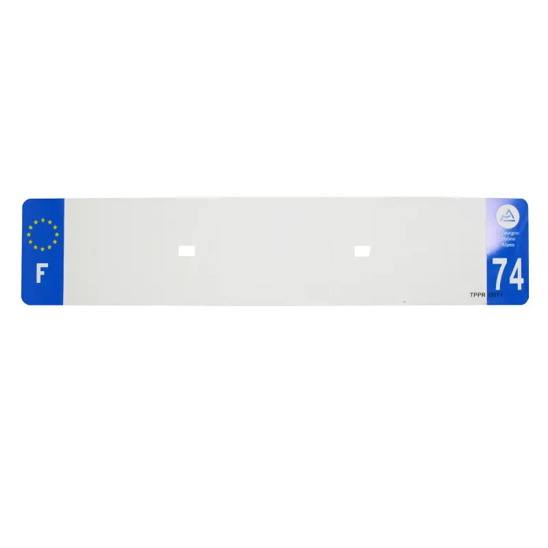 Bande plaque auto 520X110 pour PVC vierge dep. 74-EURO (vendu a l'unite)