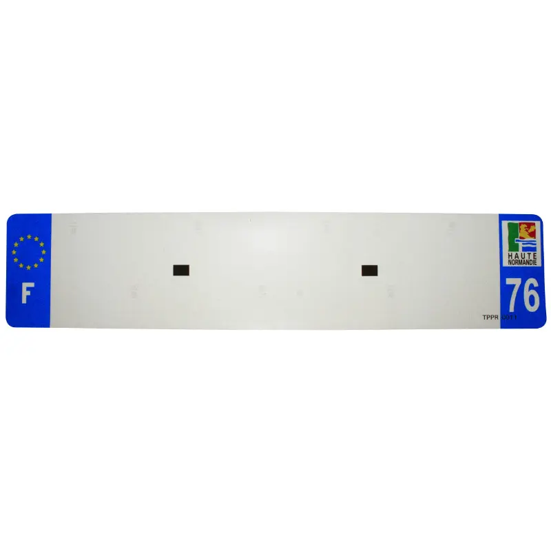 Bande plaque auto 520X110 pour PVC vierge dep. 76-EURO (vendu a l'unite)