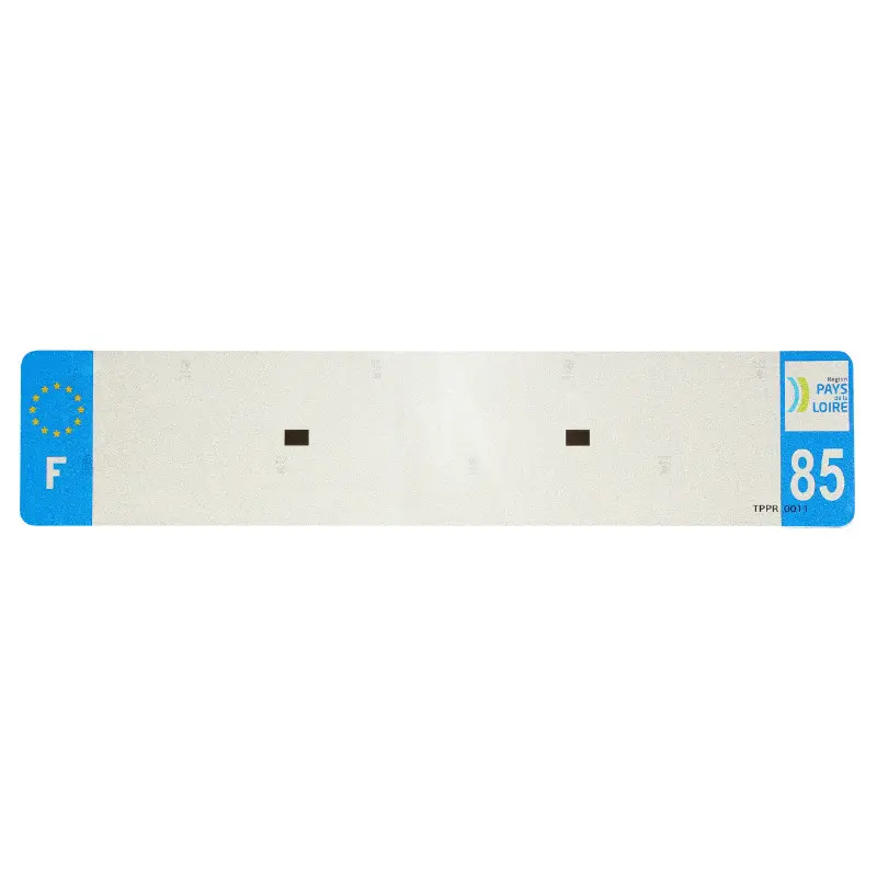 Bande plaque auto 520x110 pour PVC vierge département 85-EURO TOP PLAQ