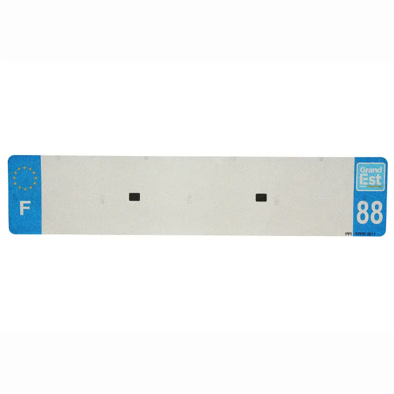 Bande plaque auto 520x110 PVC vierge département 88 EURO TOP PLAQ
