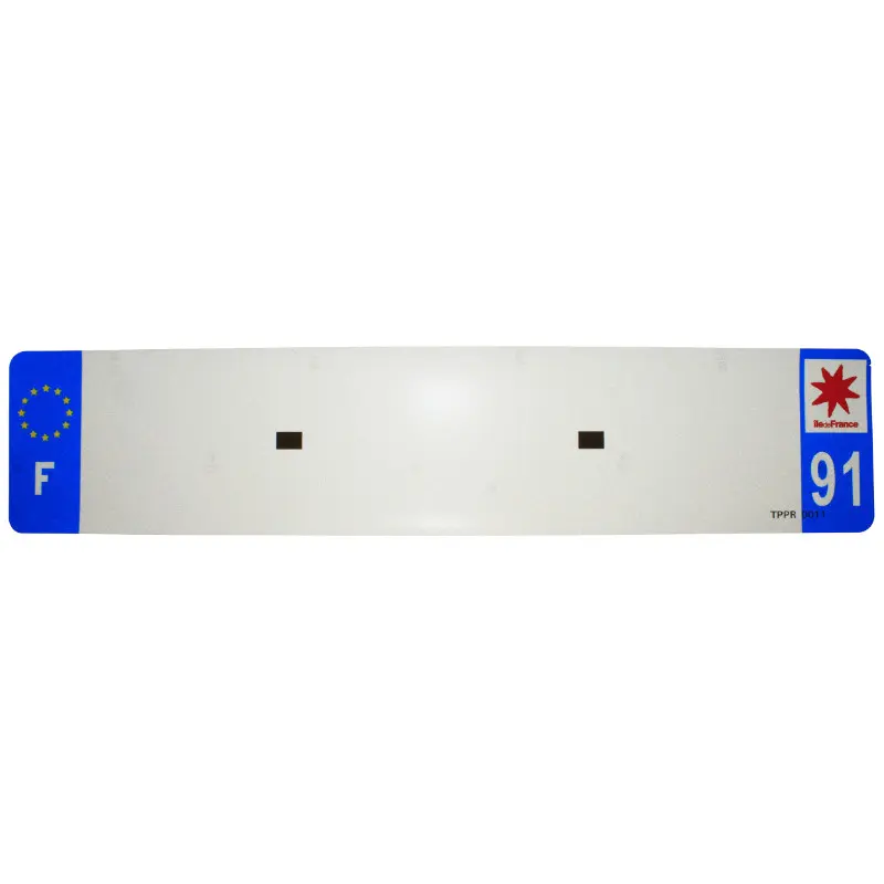 Bande plaque auto 520X110 pour PVC vierge dep. 91-EURO (vendu a l'unite)