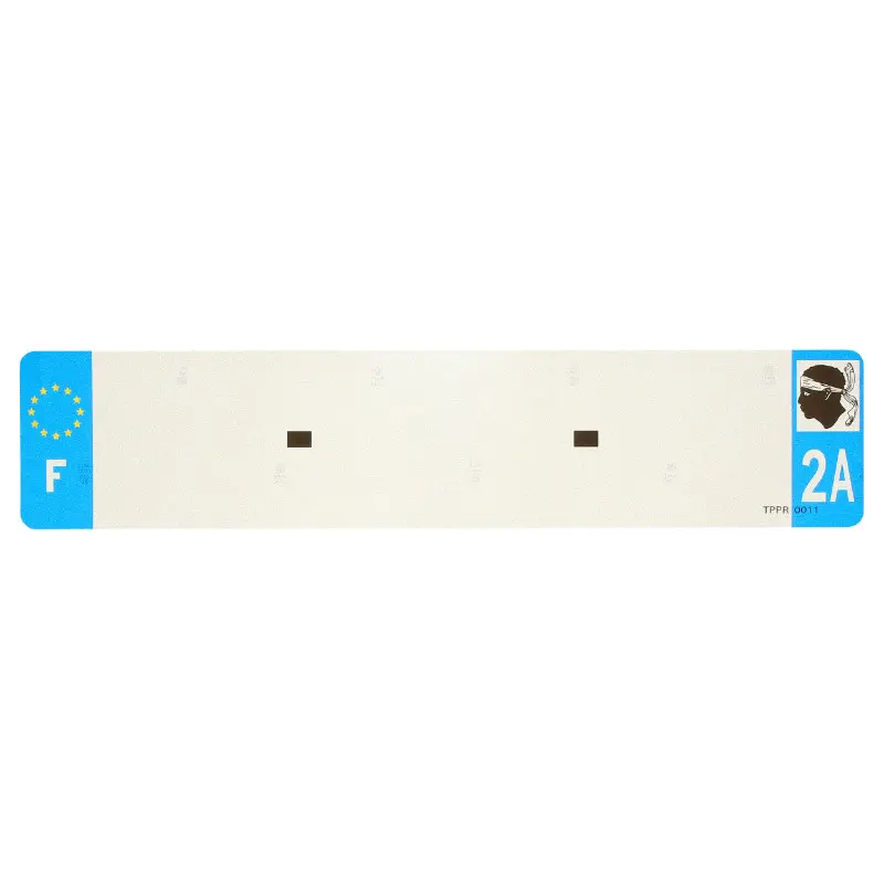 Bande plaque auto 520x110 pour PVC vierge départ 2A-EURO TOP PLAQ