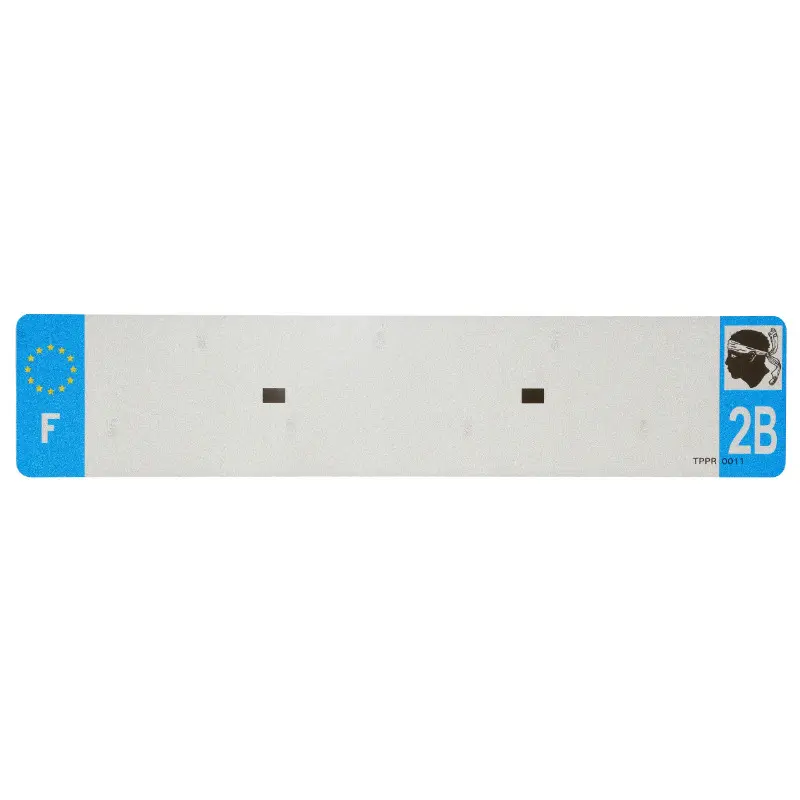 Bande plaque auto 520x110 pour PVC vierge département 2B EURO TOP PLAQ