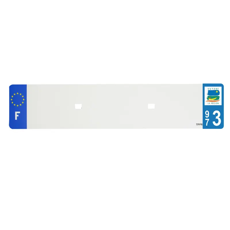 Bande plaque auto 520X110 pour PVC vierge dep.973-EURO (vendu a l'unite)