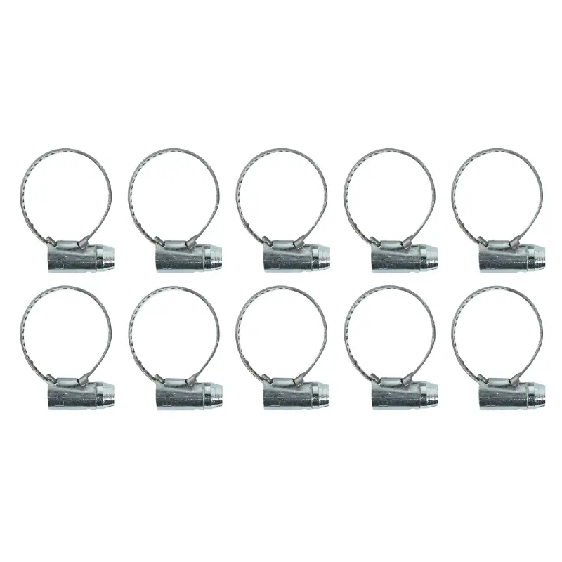 메탈 펀칭 호스 클램프 9~14 mm 폭 5 mm (10개입) SELECTION P2R