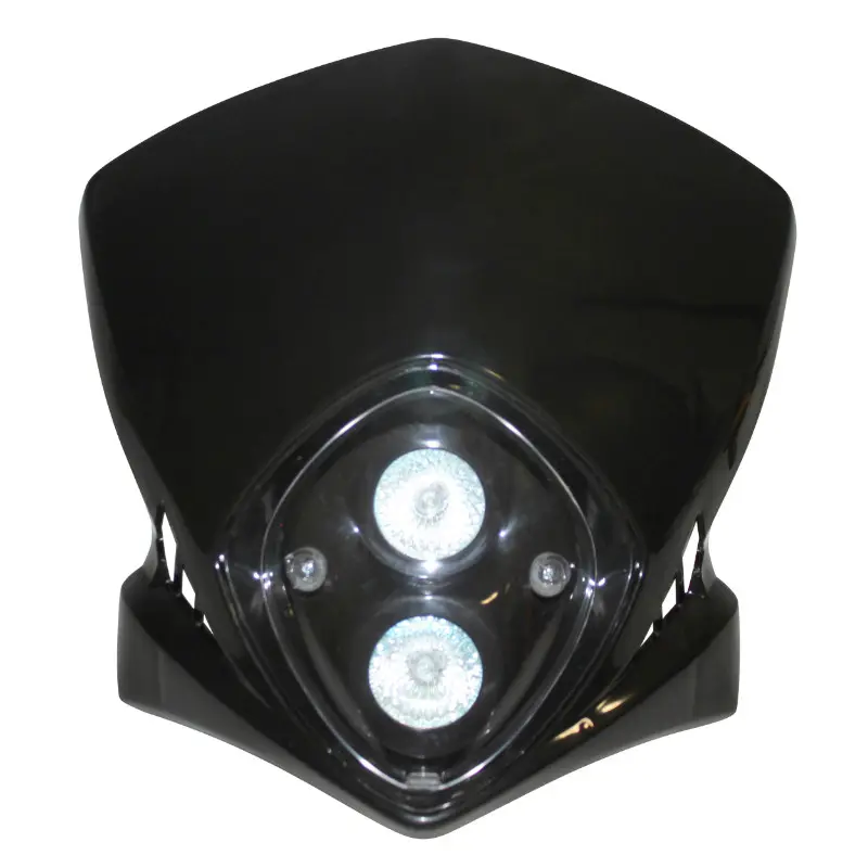 Scheinwerfer-Gabelkopfplatte 50 A Universalgehäuse Replay Duke schwarz Halogen 2X20W