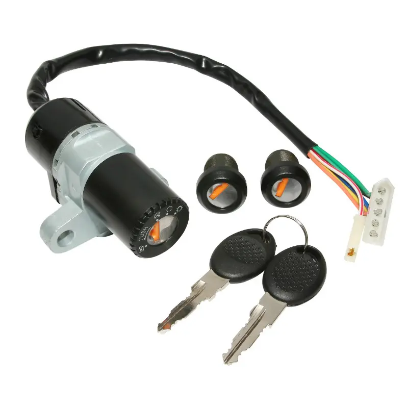Zündschloss 50 A Gehäuse passend Derbi 50 Senda SM - Aprilia 50 RX 6-adrig mit Sitzbankverriegelung P2R
