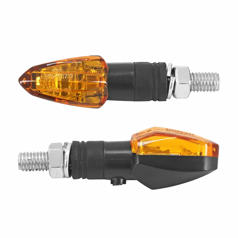 Clignotant universel Replay micro flèche à ampoule BAU9S orange-noir court (L 55 mm - H 20 mm - l 22 mm) homologué CE (paire)