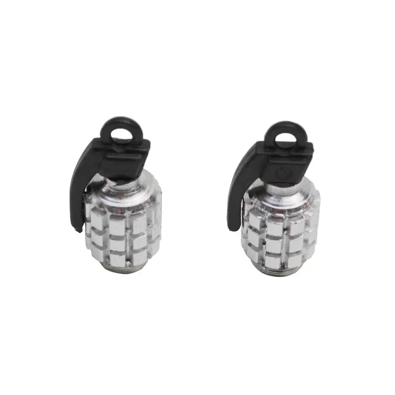 Bouchon de valve Replay VS grenade argent (paire)
