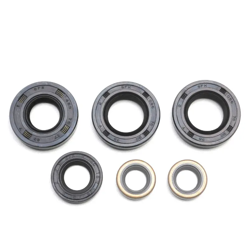 Joint spi moteur 50 à boîte adaptable Derbi 50 Senda 1994-2005, GPR-Gilera 50 SMT 2001-2005, RCR-Bultaco 50 Astro, Lobito (moteur Derbi Euro 2) - Kit 6 pièces P2R