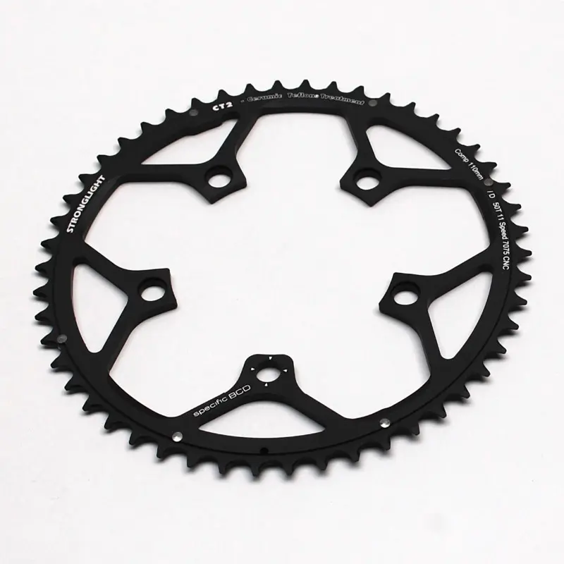 Plateau route 5BRA d.110 Stronglight ultra torque 50DTS exterieur campagnolo noir CT2 Stronglight record carbon - chorus carbon - athena alu 11V.