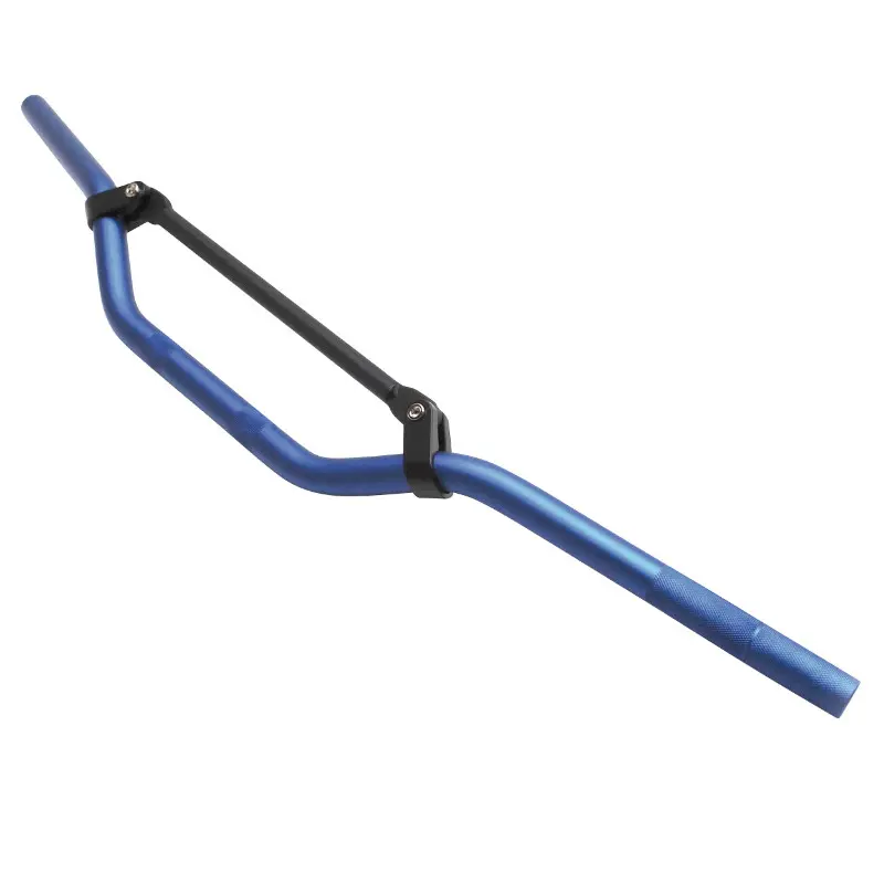 Guidon Replay Cross Alu 22,2 mm L810 mm H105 mm avec barre de renfort bleu