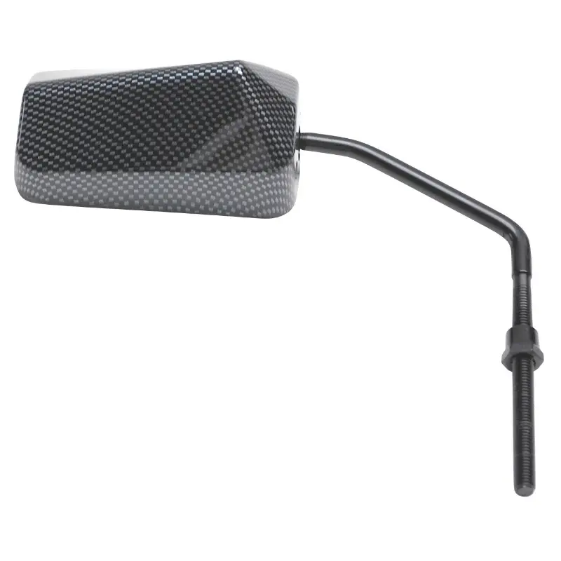 Rückspiegel Scooter Replay F1 Durchmesser 8 reversibel Carbon (X1) - lange schwarze Stange- ** (geliefert mit Adapter Durchmesser 8MM Linksgewinde)