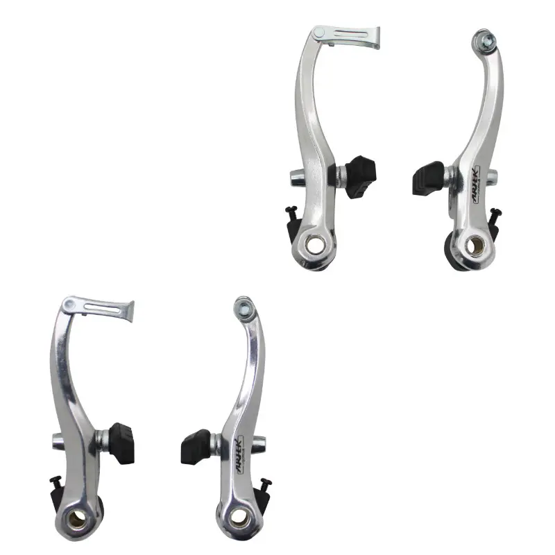 Étrier de frein VTT-City V-Brake aluminium argent 110 mm (2 paires) compatible garde-boue P2R
