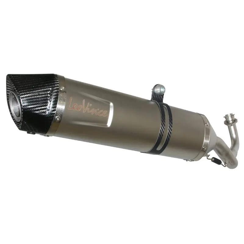 Silencieux Leovince SBK LV One Evo inox pour Gilera 800 GP 2008+ Aprilia 850 SRV 2012+ sans catalyseur homologué CE - Réf. 8565E
