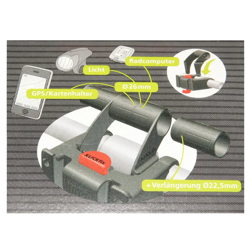 Klickfix multi clips plus tilbehørholder — vinkel 2