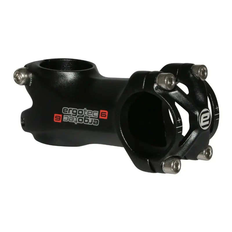 VTT-stuurpen Ergotec Piranha aluminium zwart 31,8 mm 70 mm +/-6° voor voorvork 1"1/8 (goedgekeurd niveau 6)