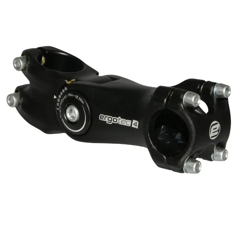 Potence VTT Ergotec Octopus réglable aluminium noir 25,4 mm 105 mm pour fourche 1"1/8