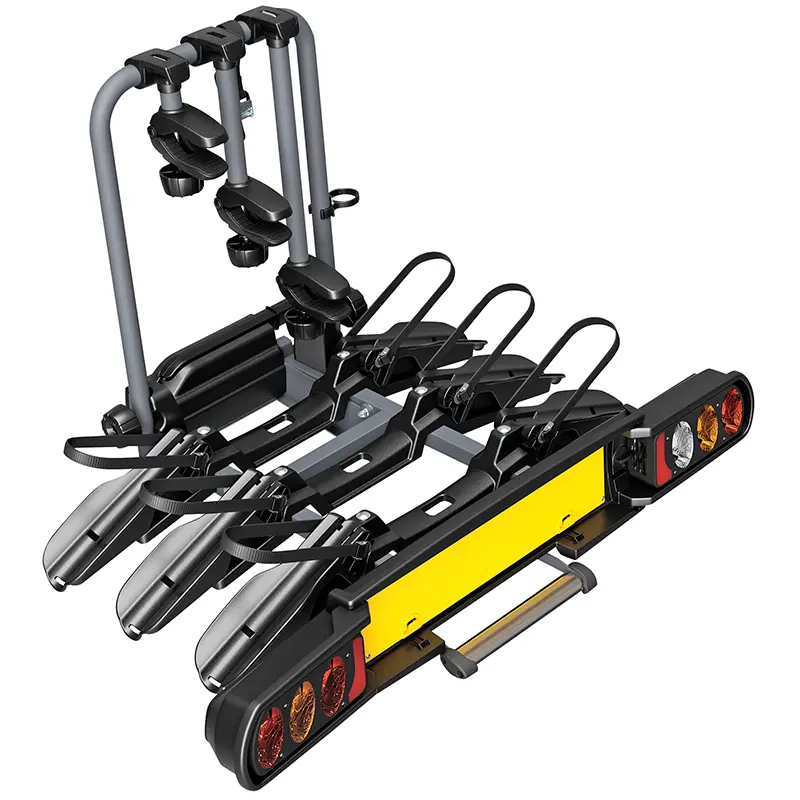 Peruzzo Pure Instinct Heckträger Plattform für 3 Fahrräder Premium kippbar faltbar (max. 60KG) 13-polige Steckdose