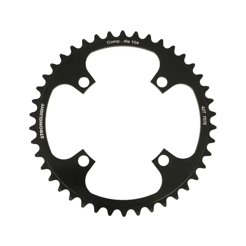Plateau VTT 4BRA d.104 Stronglight mono 42DTS noir alu 7075 - epaisseur 3.5MM 8-9V.