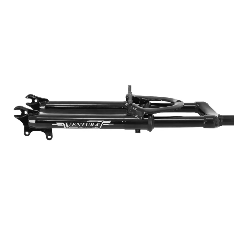 Forcella MTB 26" M-W a sospensione acciaio molla/elastomero nero corsa 50MM perno (240-85MM) filettato 1"-22.2 interno per v-brake e freno a disco — vista 3